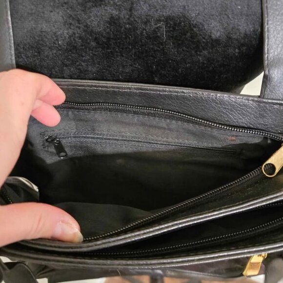 ✨️Vintage✨️ 1980's Black Multi-color Patchwork Handbag - Picture 6 of 7